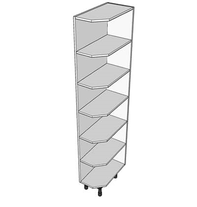 300, Rh Angled, B/Unit 6 Shelves, 1970H X 300W X 565D-U-WPMU